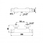 Bruma Elo Bateria prysznicowa Termostatyczna Naścienna chrom 13811011