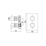 Bruma Elo Bateria prysznicowa Termostatyczna Podtynkowa chrom 13816011