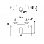 Bruma Elo Bateria wannowo-natryskowa Termostatyczna Naścienna chrom 13808011