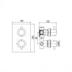 Bruma Elo Bateria wannowo-natryskowa Termostatyczna Podtynkowa chrom 13814011