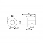  Bruma Elo Przyłącze kątowe chrom 1455901CR NA MAGAZYNIE!!