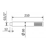 Bruma Elo Słuchawka prysznicowa Night sky 1455107NS