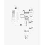 Bruma Elo Wspornik kolumny prysznicowej z wężem Sunrise 1456110SR