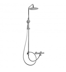 Bruma Elo Zestaw natryskowy 250 mm Termostatyczny Naścienny z ramieniem ściennym chrom 13847611