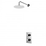 Bruma Elo Zestaw natryskowy 230 mm Termostatyczny Podtynkowy z ramieniem ściennym chrom 13878011