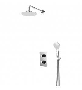 Bruma Elo Zestaw natryskowy 300 mm Termostatyczny Podtynkowy z ramieniem ściennym chrom 13878061