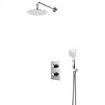 Bruma Elo Zestaw natryskowy 300 mm Termostatyczny Podtynkowy z ramieniem ściennym chrom 13878061