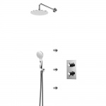 Bruma Elo Zestaw natryskowy 250 mm Termostatyczny Podtynkowy z ramieniem ściennym chrom 1389103CR