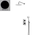 Bruma Elo Zestaw natryskowy 250 mm Termostatyczny Podtynkowy z ramieniem ściennym night sky 1387804NS