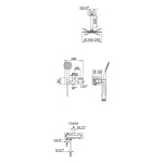 Bruma Elo Zestaw natryskowy 250 mm Termostatyczny Podtynkowy z ramieniem sufitowym night sky 1385604NS