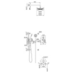 Bruma Elo Zestaw natryskowy 250 mm Termostatyczny Podtynkowy z ramieniem ściennym satinox 1389103ST