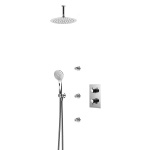 Bruma Elo Zestaw natryskowy 250 mm Termostatyczny Podtynkowy z ramieniem sufitowym chrom 1386102CR