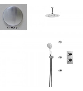 Bruma Elo Zestaw natryskowy 250 mm Termostatyczny Podtynkowy z ramieniem sufitowym satinox 1386102ST