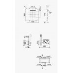 Bruma Elo Zestaw natryskowy podtynkowy z deszczownicą 500x500 mm sufitową oraz ze słuchawką prysznicową Chrom 1384211CR
