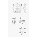 Bruma Elo Zestaw natryskowy podtynkowy z deszczownicą 500x500 mm sufitową oraz ze słuchawką prysznicową Chrom 1384221CR