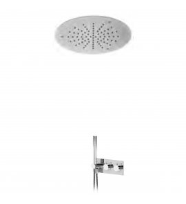 Bruma Elo Zestaw natryskowy podtynkowy z deszczownicą Ø 380 mm sufitową oraz ze słuchawką prysznicową Chrom 1384241CR
