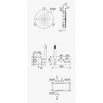 Bruma Elo Zestaw natryskowy podtynkowy z deszczownicą Ø 380 mm sufitową oraz ze słuchawką prysznicową Chrom 1384241CR