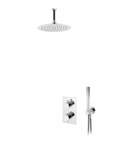 Bruma Elo Zestaw natryskowy termostatyczny z deszczownicą Ø 300 mm sufitową ze słuchawką prysznicową Chrom 1385606CR