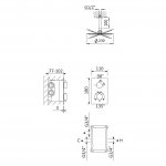 Bruma Elo Zestaw natryskowy termostatyczny z deszczownicą Ø 230 mm sufitową Chrom 1385611CR