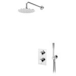 Bruma Elo Zestaw natryskowy 230 mm Termostatyczny Podtynkowy z ramieniem ściennym chrom 1387802CR