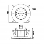 Bruma EloIn Dysza ścienna prysznicowa Ø 130 chrom 14556011