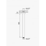 Bruma EloR Ramie do deszczownicy sufitowe 300 mm Satinox 1456211ST