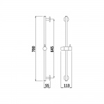  Bruma EloX Drążek prysznicowy z uchwytem do słuchawki prysznicowej chrom 14557041 W MAGAZYNIE!!