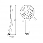  Bruma EmotionSPA Słuchawka prysznicowa 3 funkcyjna chrom 1455120CR W MAGAZYNIE!!