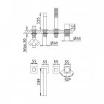 Bruma Escudo 2 Bateria wannowo-natryskowa 2-drożna na brzeg wanny Chrom 1023301CR