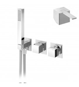 Bruma Escudo 2 Bateria wannowo-natryskowa podtynkowa 3-drożna ze słuchawką Chrom 1022801CR