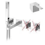 Bruma Escudo 2 Bateria wannowa podtynkowa z wylewką 230 mm i słuchawką prysznicową Chrom 1021001CR