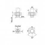 Bruma Escudo 2 Mieszacz umywalkowy nablatowy Chrom 1029701CR