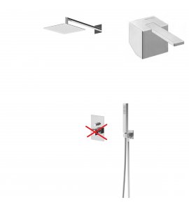 Bruma Escudo 2 Zestaw natryskowy podtynkowy z deszczownicą 200x200 mm i słuchawką prysznicową Chrom 1027661CR