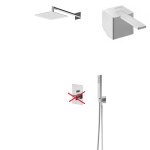 Bruma Escudo 2 Zestaw natryskowy podtynkowy z deszczownicą 200x200 mm i słuchawką prysznicową Chrom 1027661CR