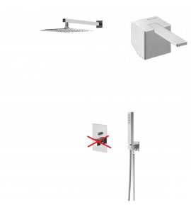 Bruma Escudo 2 Zestaw natryskowy podtynkowy z deszczownicą 250x250 mm i słuchawką prysznicową Chrom 1027651CR