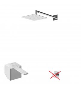 Bruma Escudo 2 Zestaw natryskowy z deszczownicą 200x200 mm ścienną Chrom 1027621CR