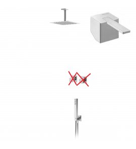 Bruma Escudo 2 Zestaw natryskowy podtynkowy z deszczownicą 250x250 mm sufitową Chrom 1026531CR