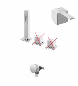 Bruma Escudo 2 Zestaw natryskowy 2-drożna na brzeg wanny z napełnianiem przez przelew Chrom 1025211CR