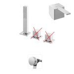 Bruma Escudo 2 Zestaw natryskowy 2-drożna na brzeg wanny z napełnianiem przez przelew Chrom 1025211CR