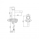 Bruma Escudo Bateria bidetowa jednootworowa bez korka chrom 1020202CR