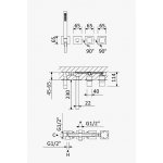 Bruma Escudo Bateria wannowa podtynkowa z wylewką 230 mm i słuchawką prysznicową Chrom 1021002CR