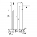 Bruma Escudo Bateria wannowo-natryskowa podłogowa chrom 1028002CR