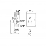 Bruma Escudo Bateria wannowo-natryskowa 2-drożna podtynkowa chrom 1021302CR