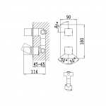 Bruma Escudo Bateria wannowo-natryskowa 2-drożna podtynkowa chrom 1021602CR