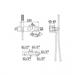 Bruma Escudo Bateria wannowo-natryskowa 3-drożna ze słuchawką podtynkowa chrom 1022802CR