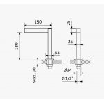 Bruma Escudo Wylewka umywalkowa nablatowa Chrom 1569452CR