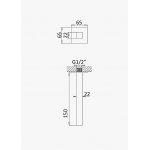 Bruma Escudo Wylewka umywalkowa ścienna 150 mm Chrom 1569433CR