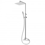 Bruma Escudo Zestaw natryskowy 200 mm naścienny z ramieniem ściennym chrom 1022782CR