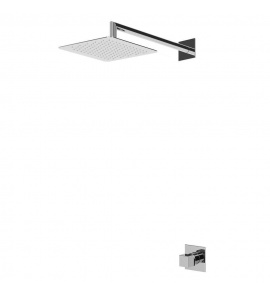 Bruma Escudo Zestaw natryskowy 200 mm podtynkowy z ramieniem ściennym chrom 1027622CR