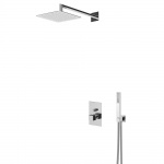 Bruma Escudo Zestaw natryskowy 200 mm podtynkowy z ramieniem ściennym chrom 1027662CR